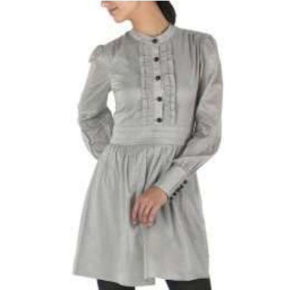 ALICE by Temperley Gray Long Sleeve Mock Neck Dress